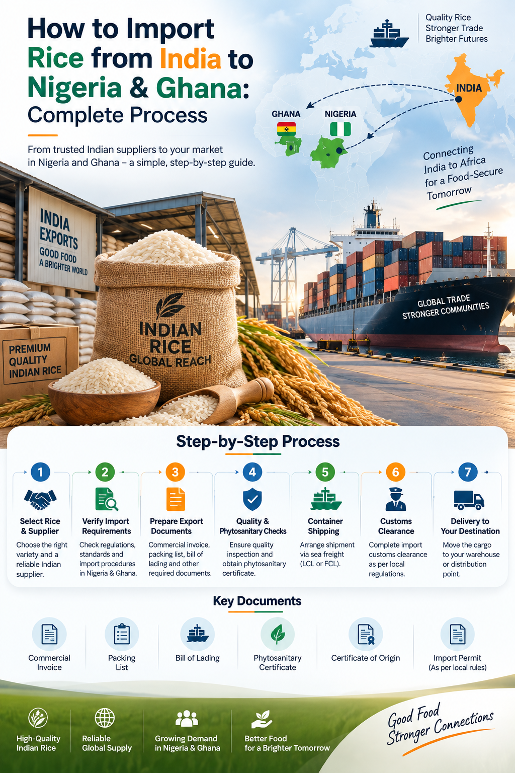 How to Import Rice from India to Nigeria & Ghana: Complete Process