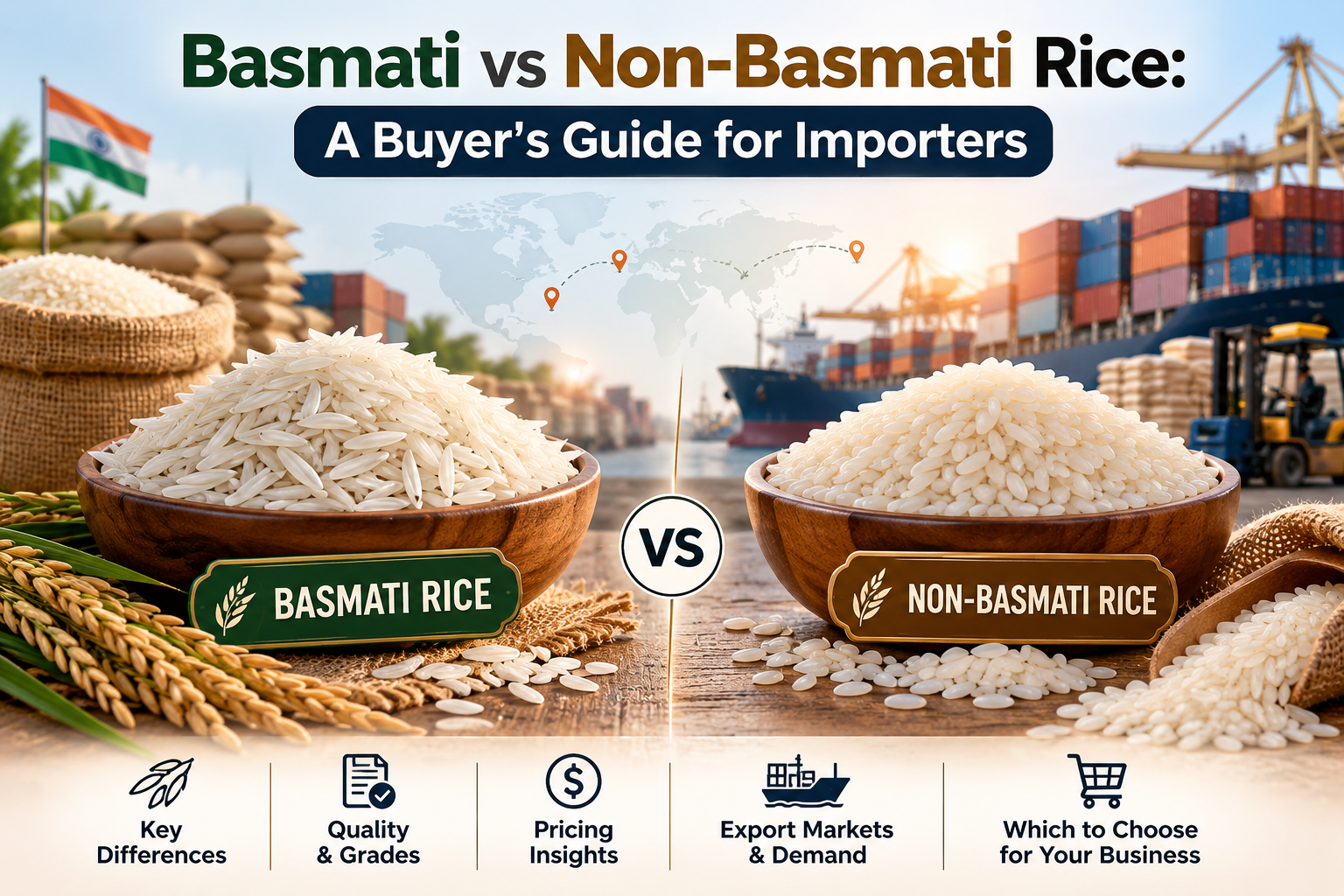 Basmati vs Non-Basmati Rice: A Buyer's Guide for Importers
